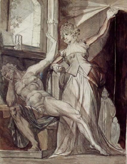 Henry Fuseli Kriemhild and Gunther, Norge oil painting art